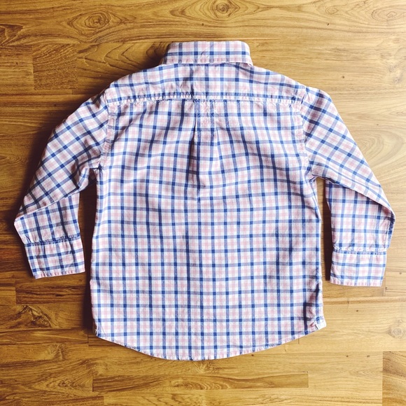 Crewcuts 3T Long Sleeve Shirt—Pink & Blue Gingham - Picture 4 of 6